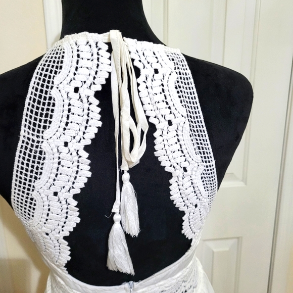 * Fashion Nova Woman's Breeze Through Life Crochet Midi Dress NWOT White Small - Picture 8 of 15